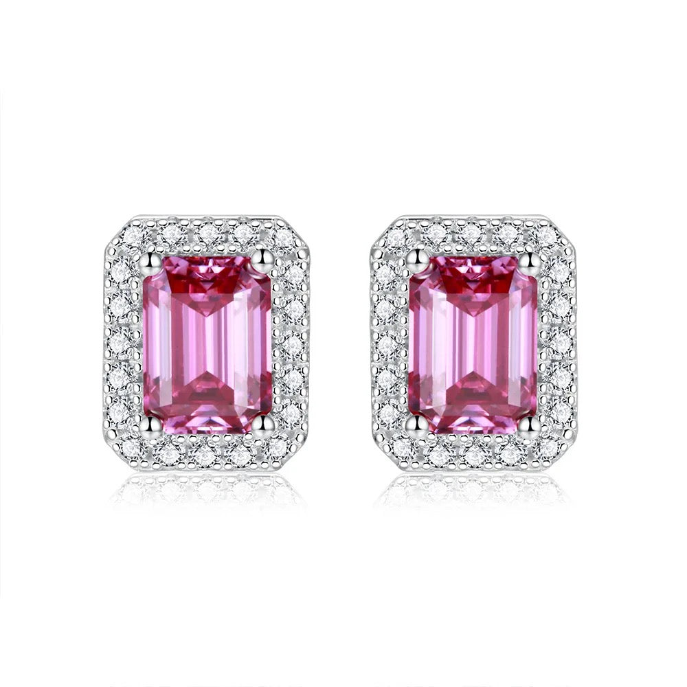 Aqua Pink Moissante 925S Earring