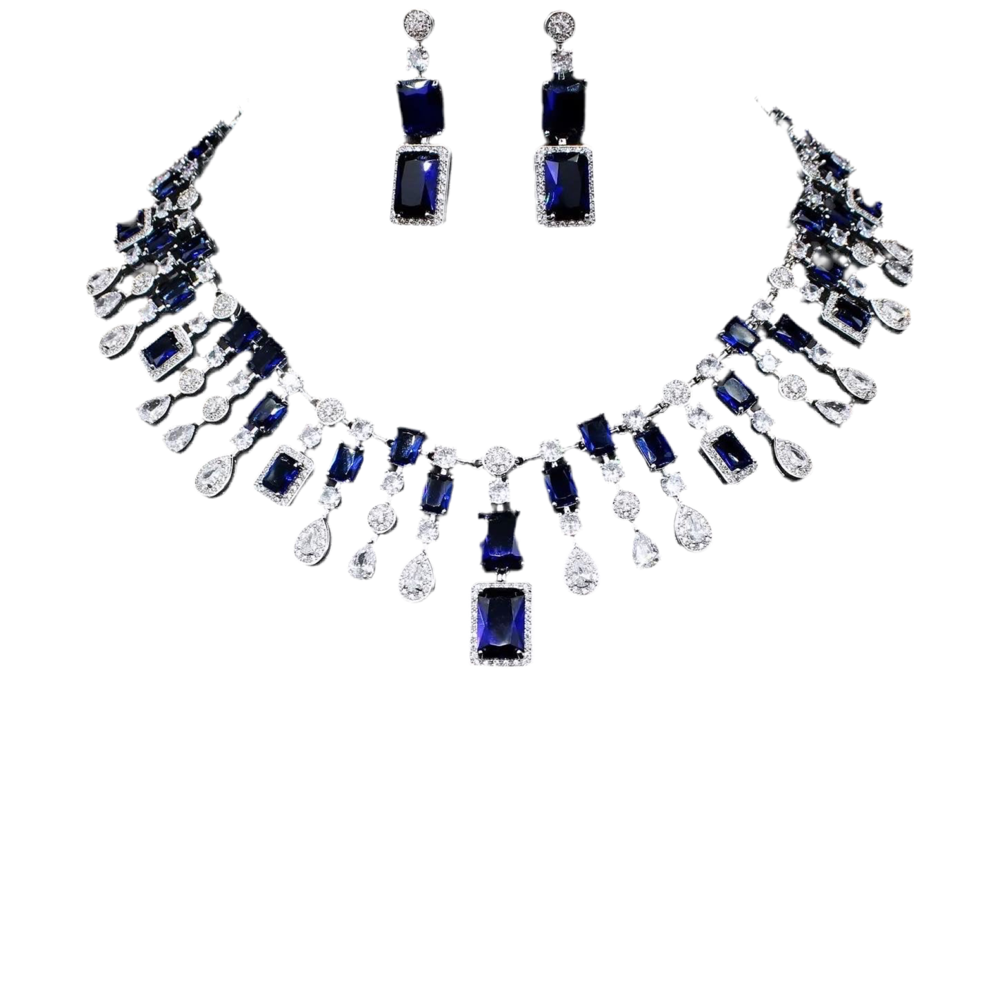 Luxe Ketting Blauw Zirconia