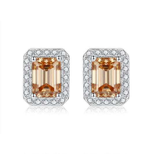 Aqua Orange Moissante 925S Earring