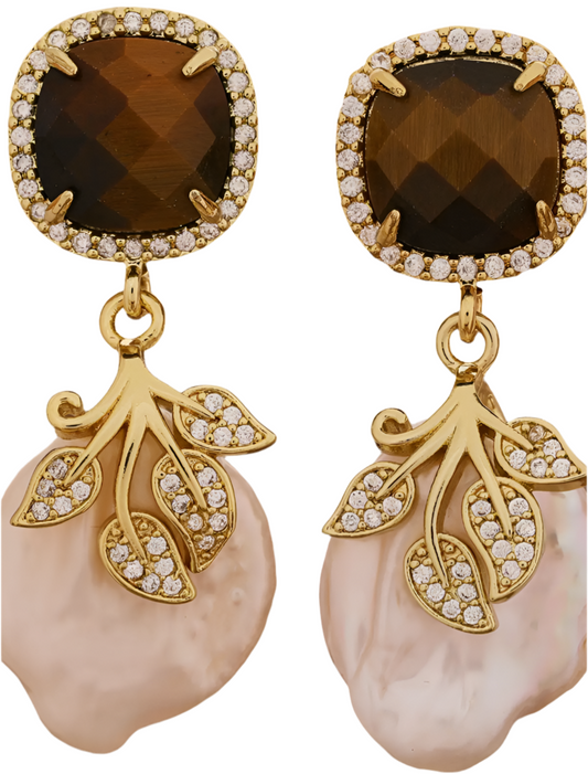 Luxurious  Parel Gems Earrings