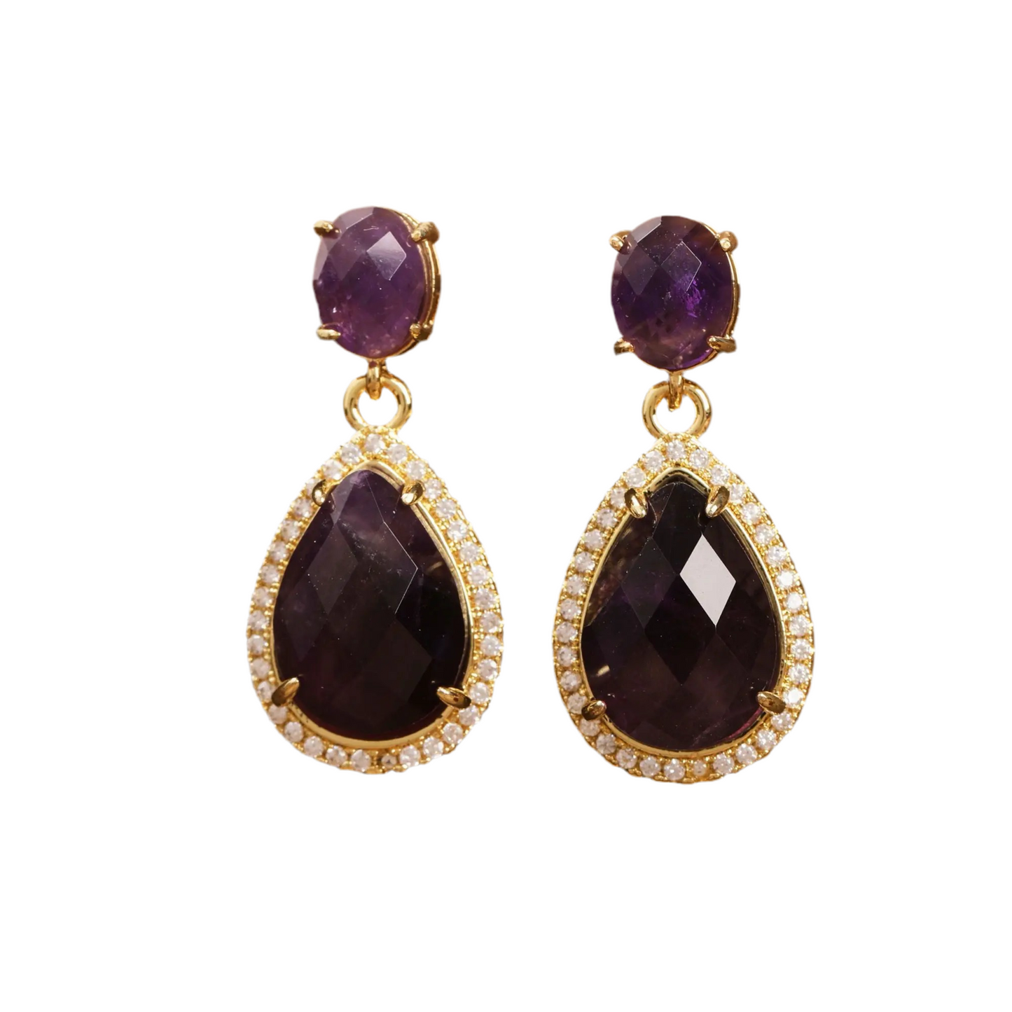 Luxurious Amethyst Gems Earrings