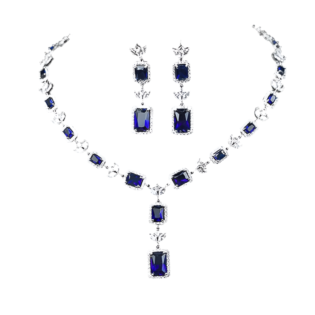 Luxe Zirconia Ketting Blauw