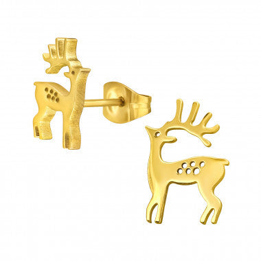 REINDEER - 316L SURGICAL GRADE STAINLESS STEEL STAINLESS STEEL EARSTUDS PCJW46756