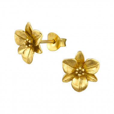 FLOWER - 925 STERLING SILVER SIMPLE STUD EARRINGS PCJW46674